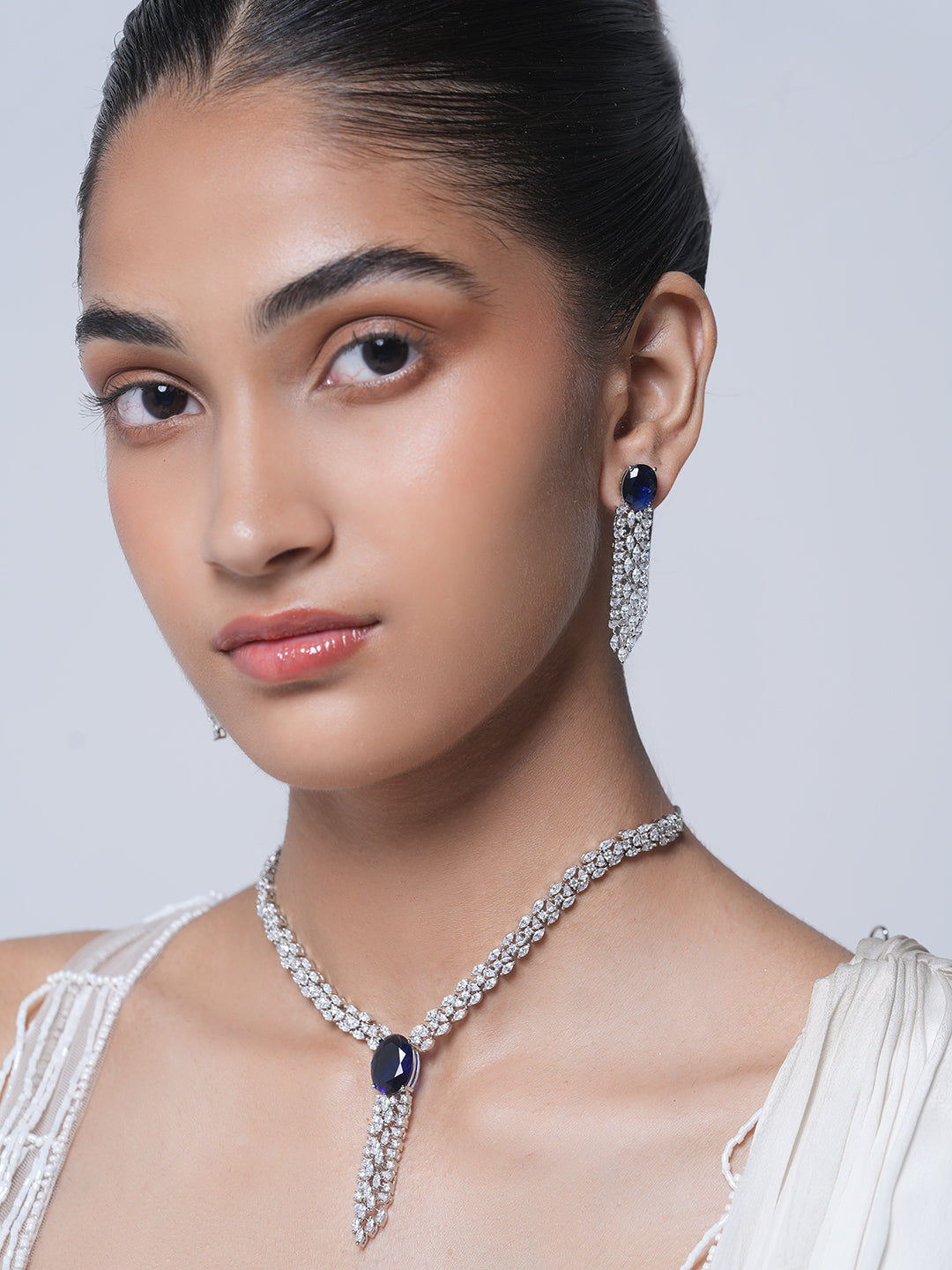 Dark Blue AD Necklace