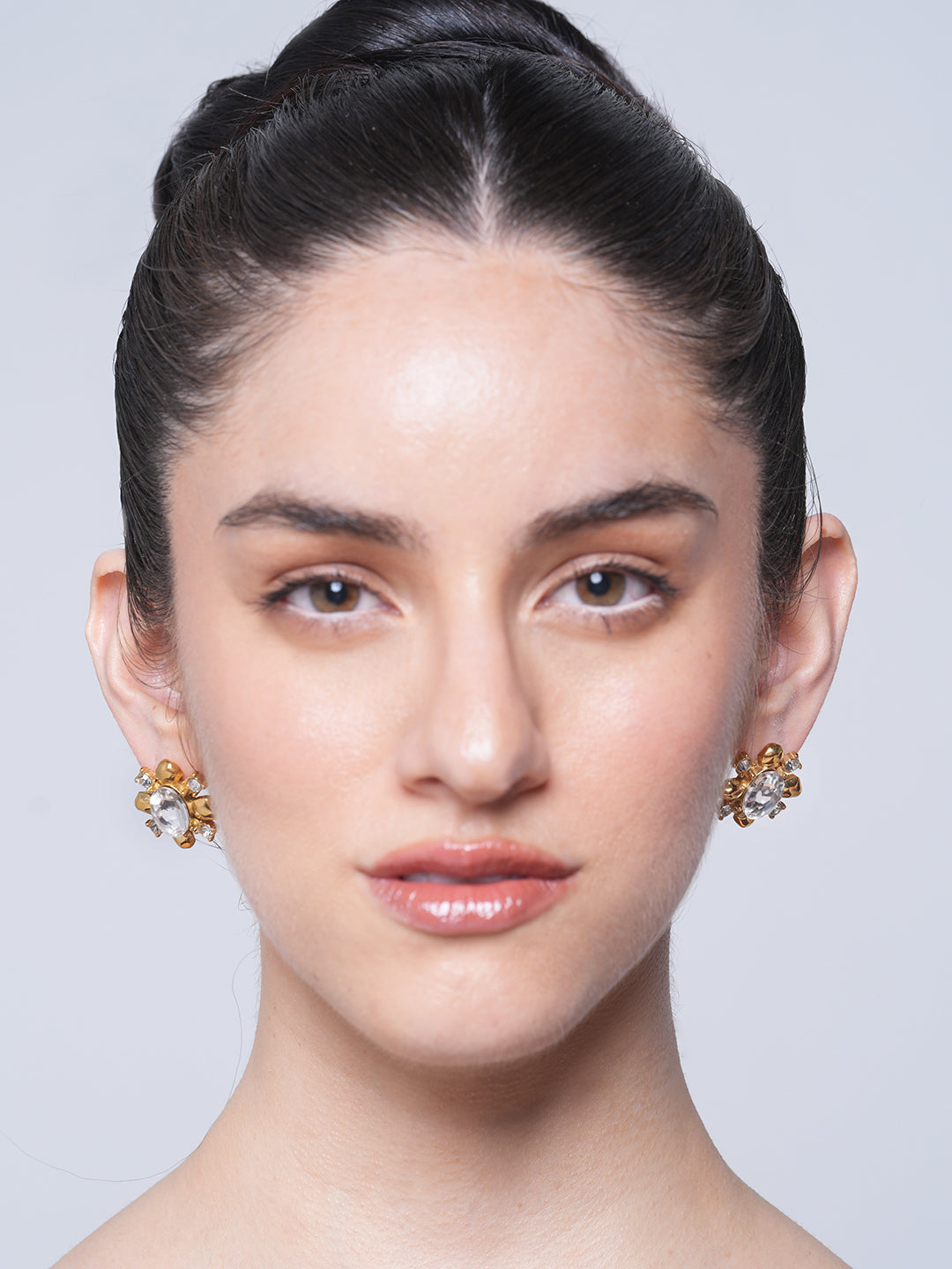Rhombic Oval Big Cubic Zircon Stud Earring