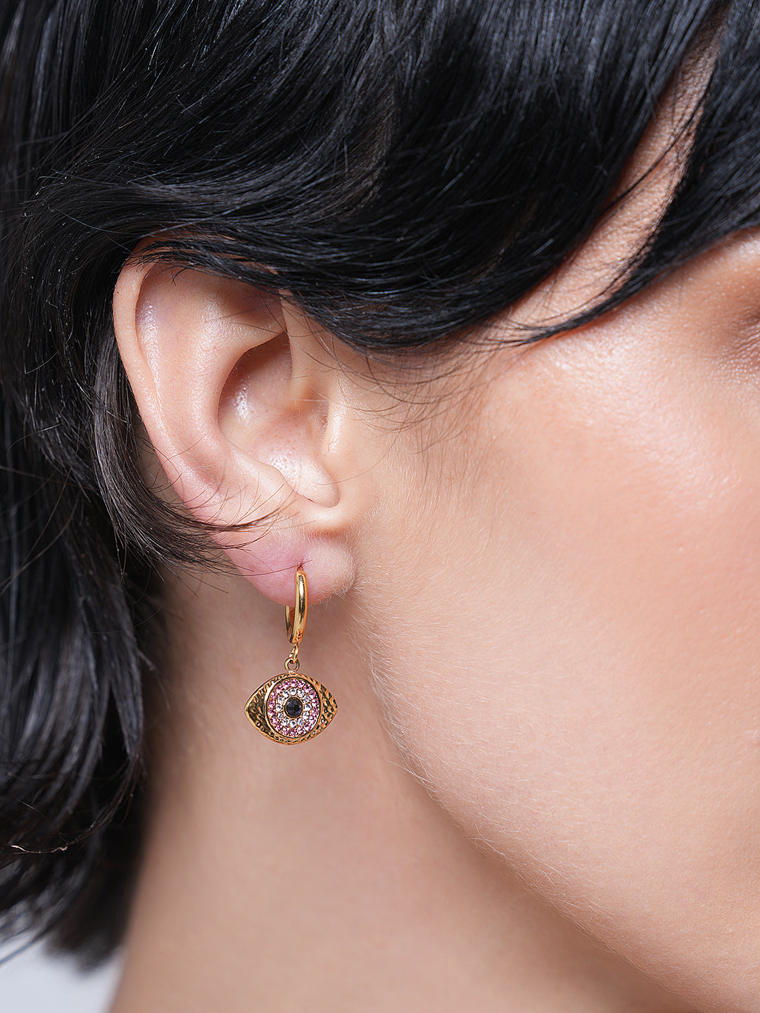 Glam Round Eye Earrings