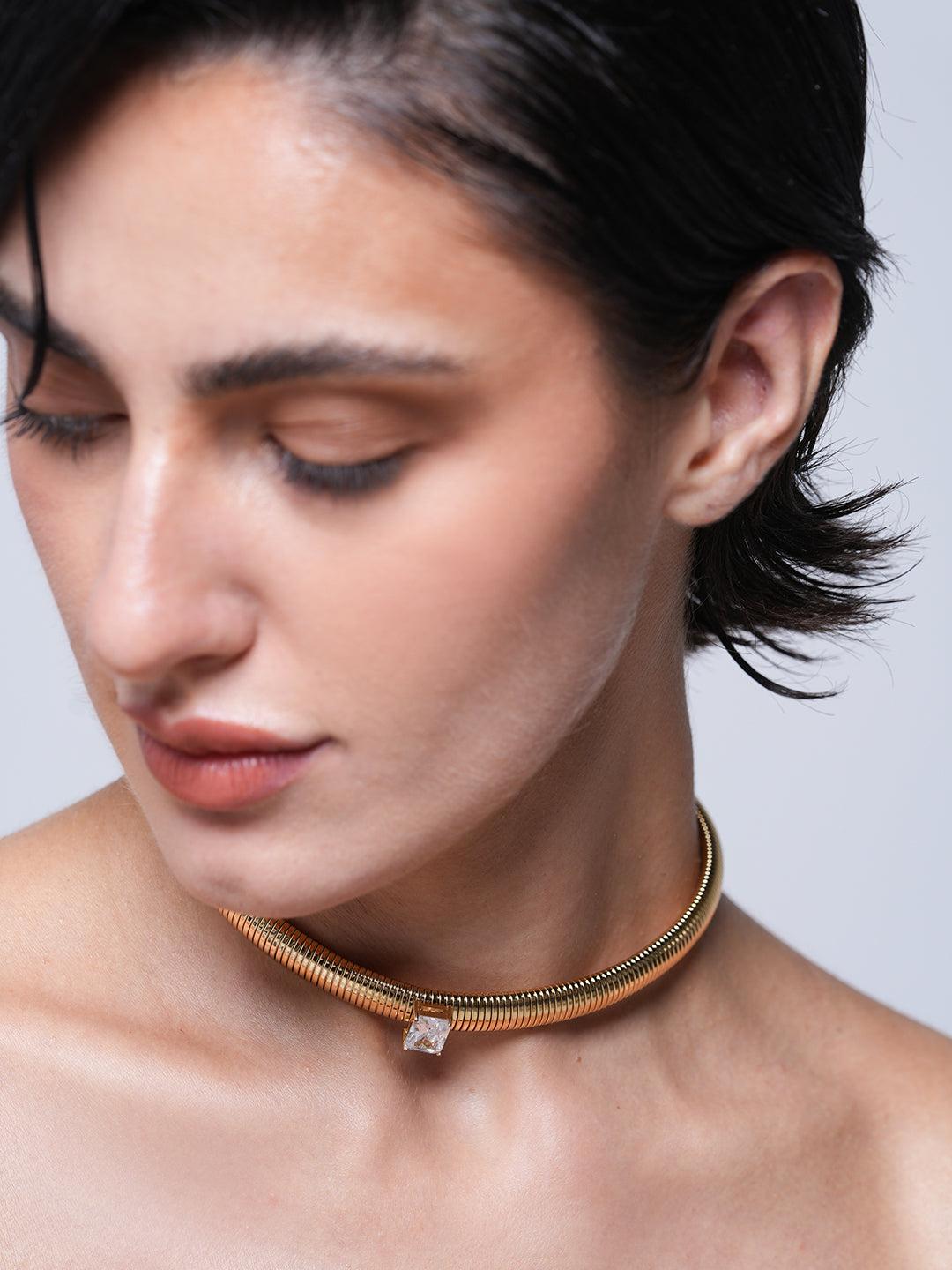 Elastic Thick Chain Necklace