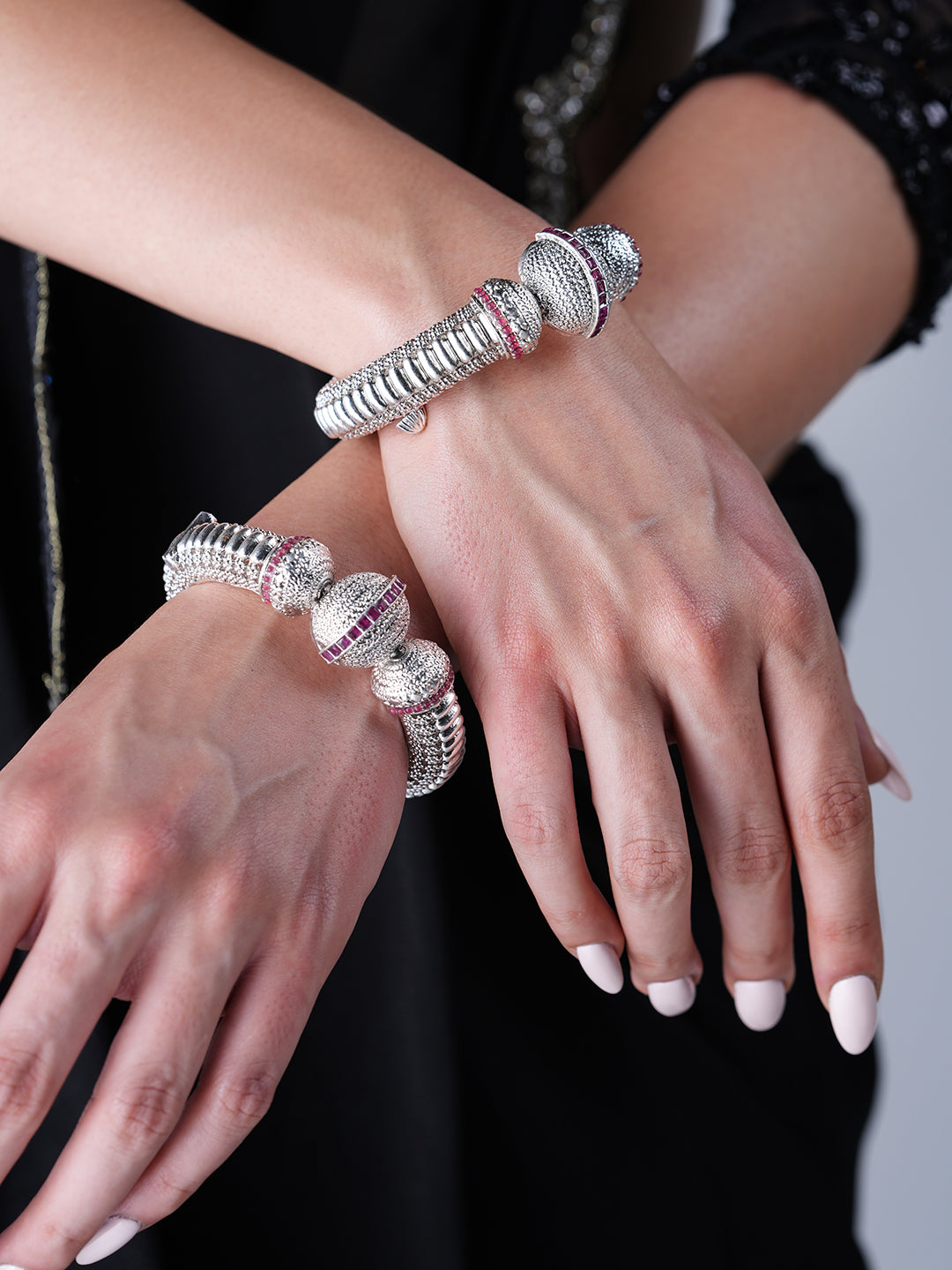 Designer Heavy Silver Kada