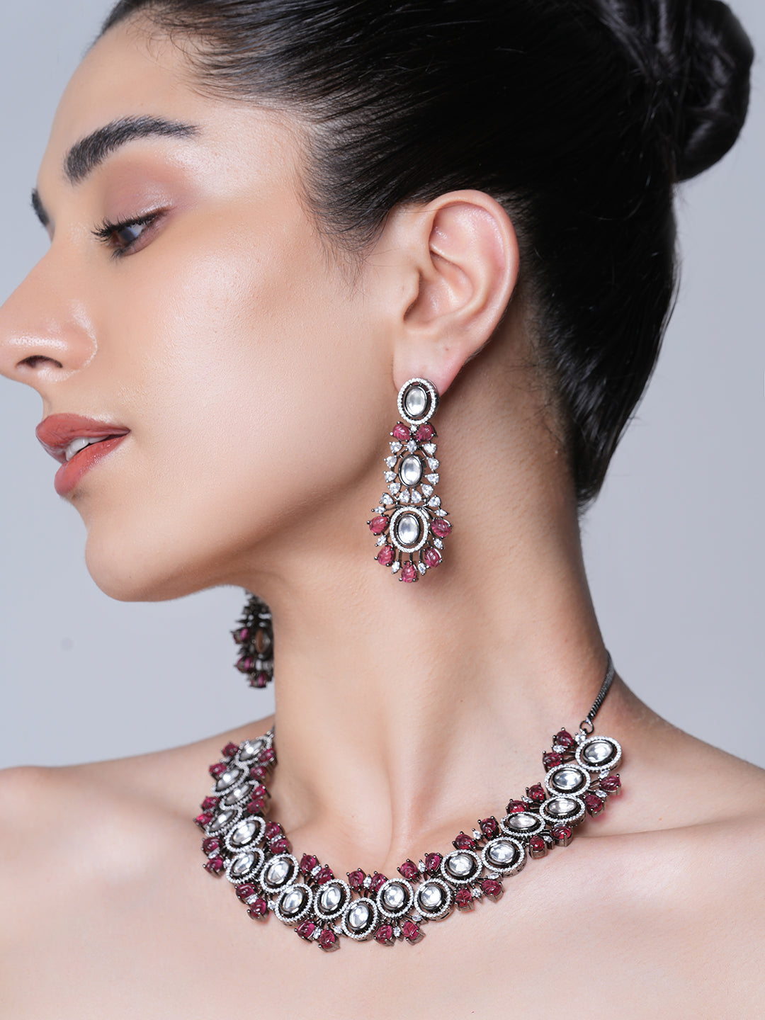 Heavy Black Polish Designer Necklace