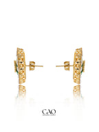 Green Aura Studs