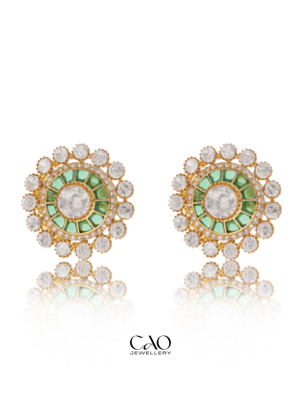 Green Aura Studs