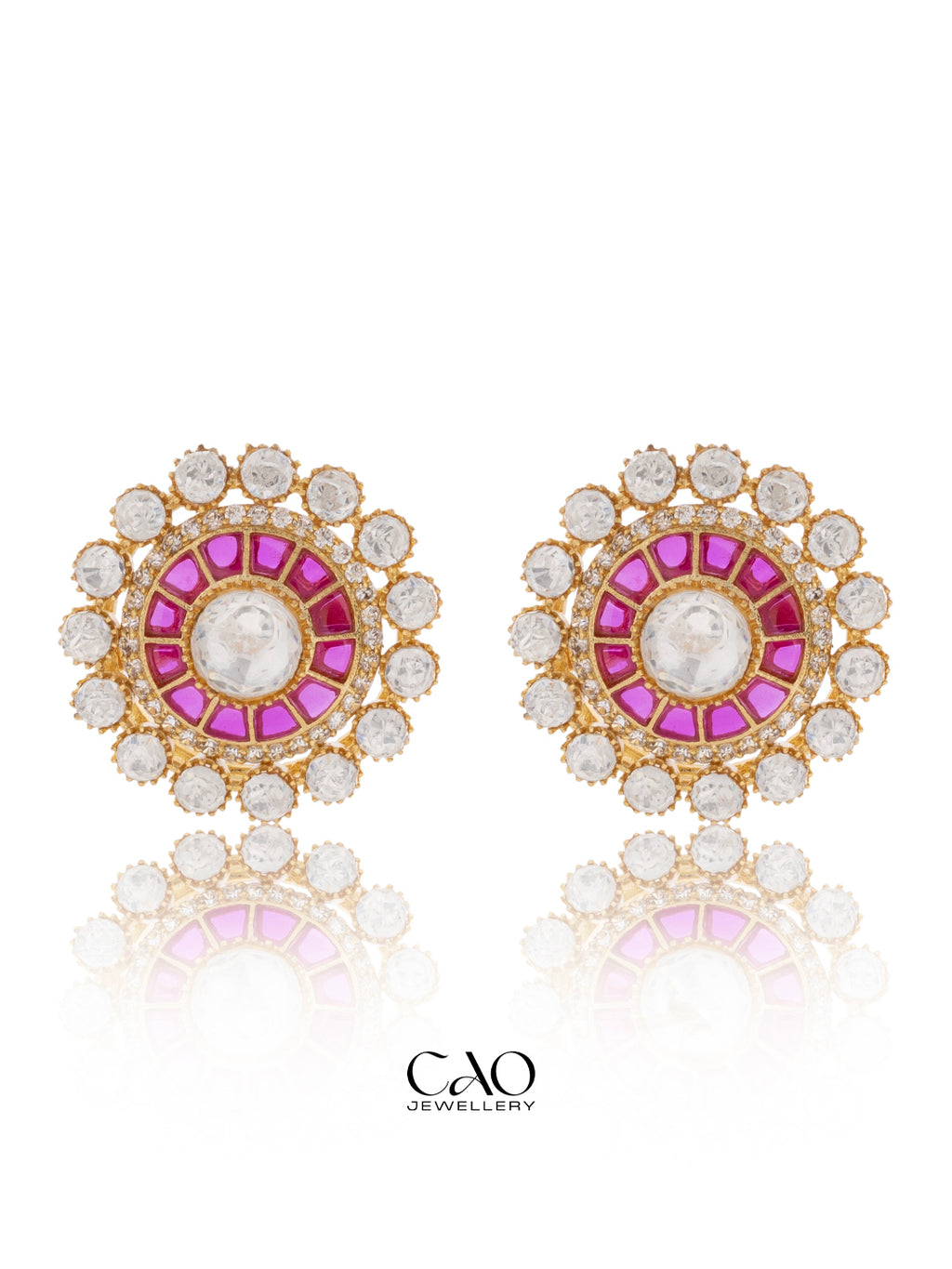 Pink Aura Studs