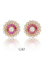 Pink Aura Studs