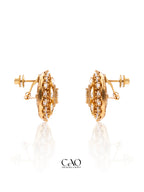 Noir Polki Studs