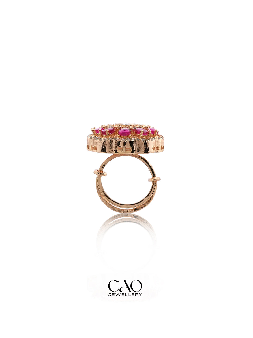 Pink Droplet Ring