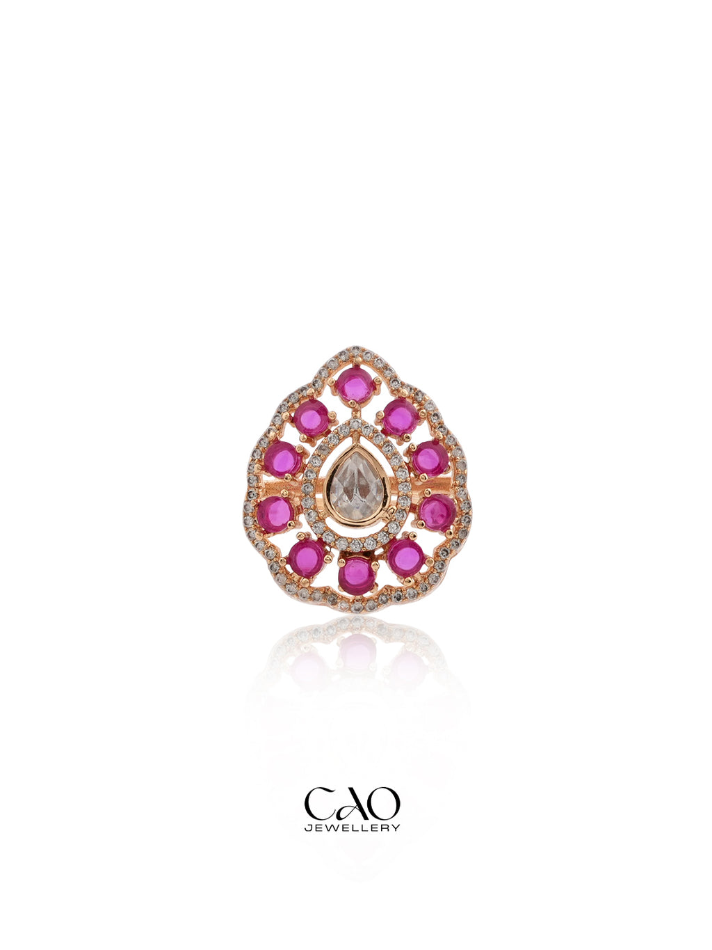 Pink Droplet Ring
