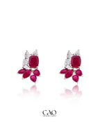 Red Petal Studs