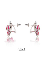 Red Petal Studs