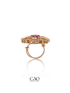 Imperial Kundan Drop Ring