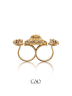 Emerald Polki Ring