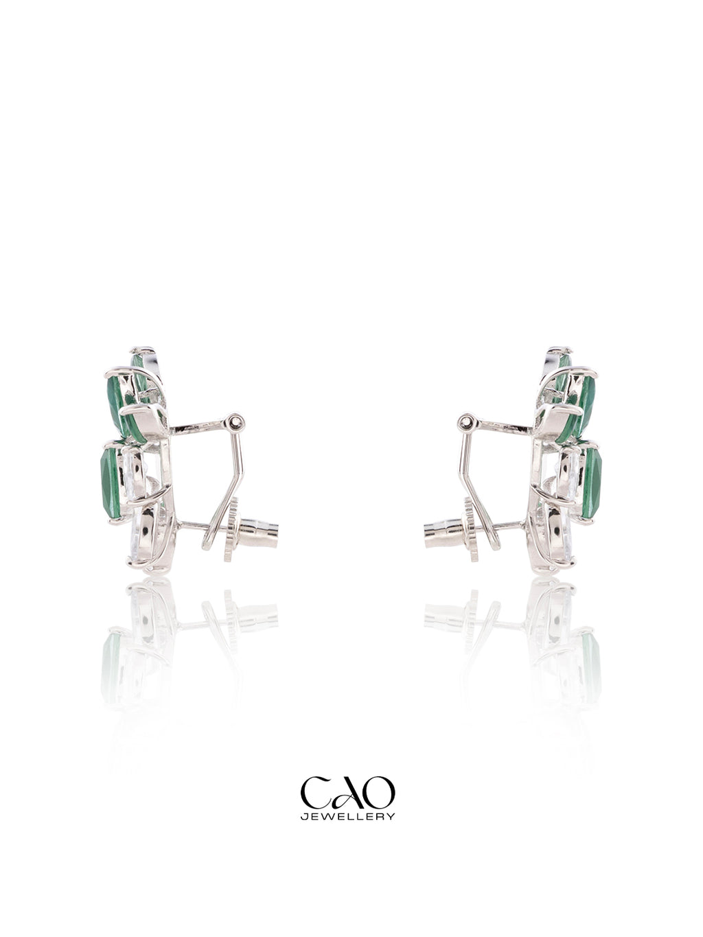 Green Petal Studs
