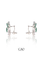 Green Petal Studs