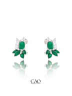 Green Petal Studs
