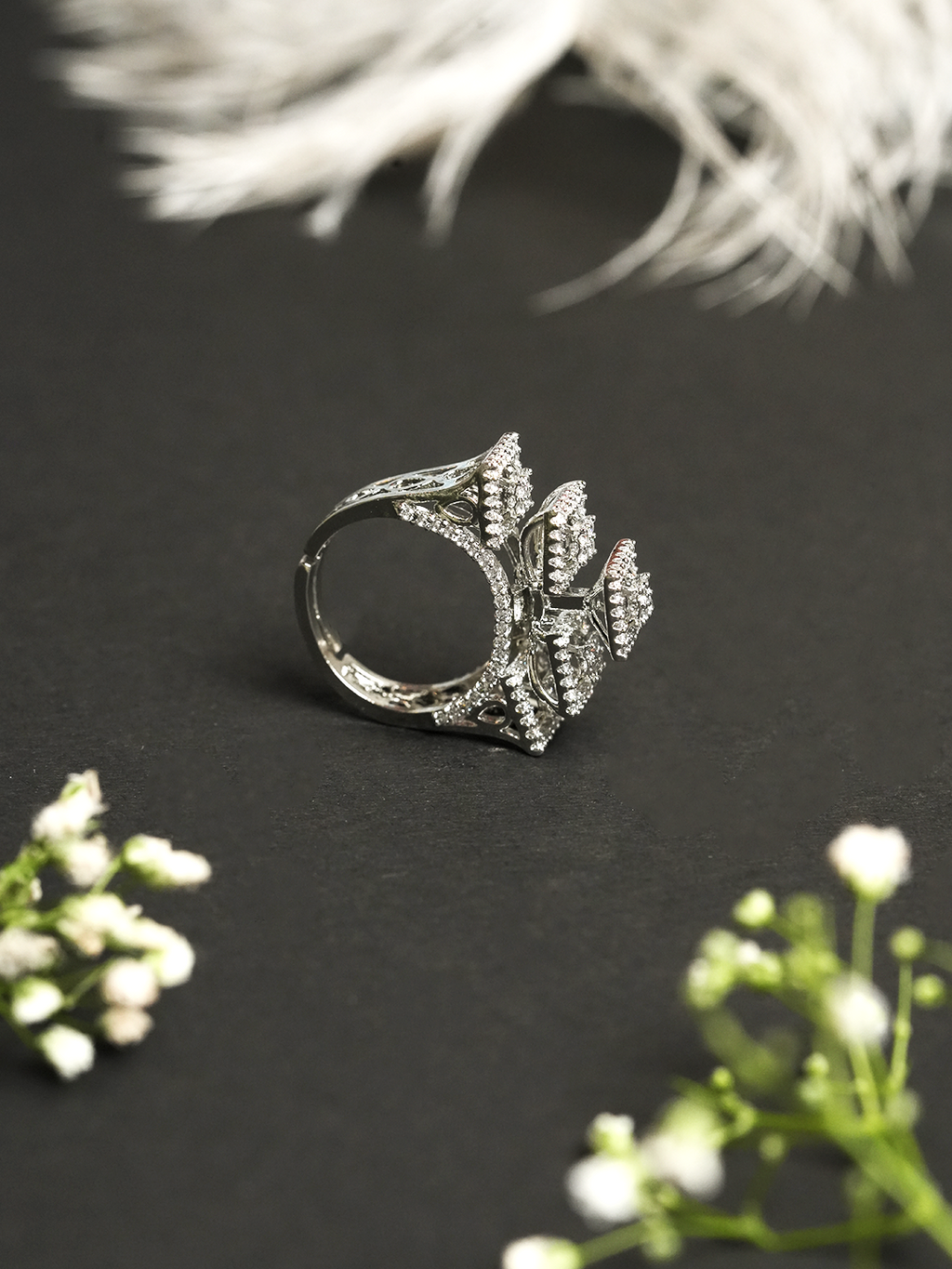 Silver Polish AD Ring