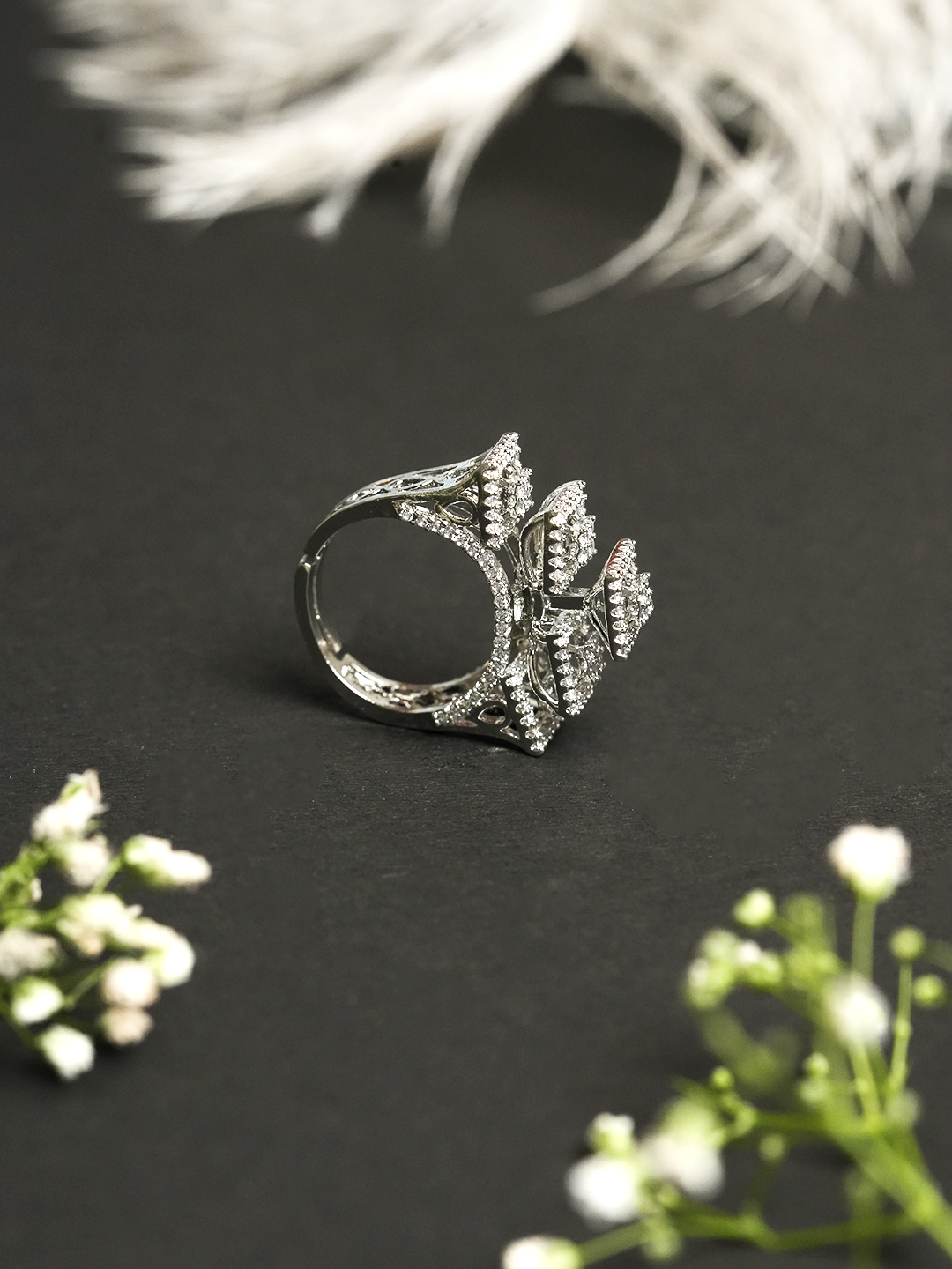 Silver Polish AD Ring
