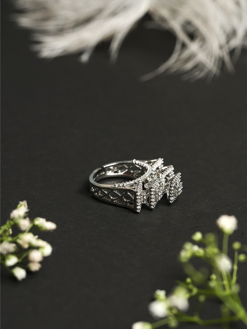 Silver Polish AD Ring