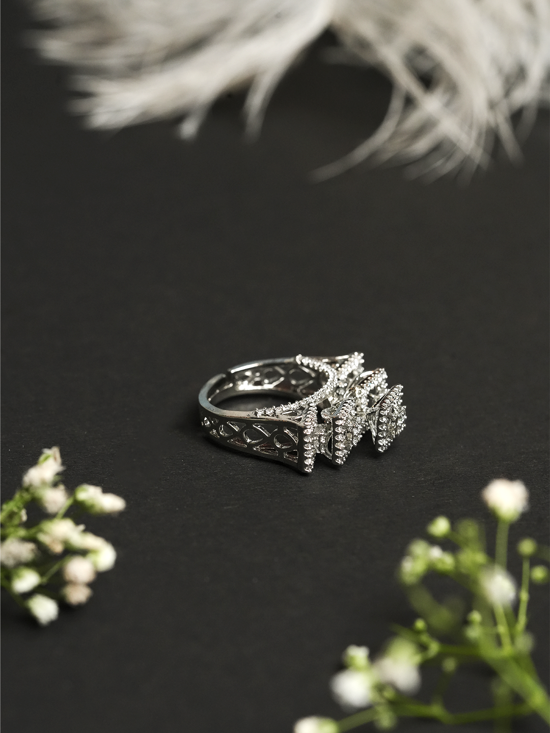 Silver Polish AD Ring