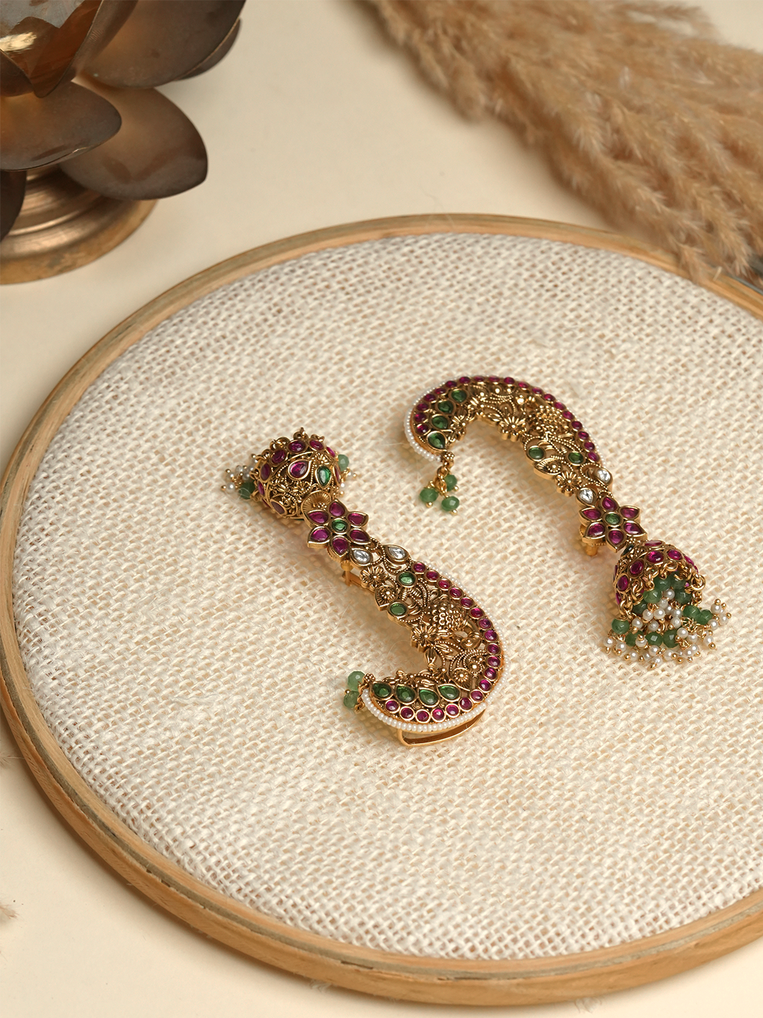 Peacock Design Jadau Earrings