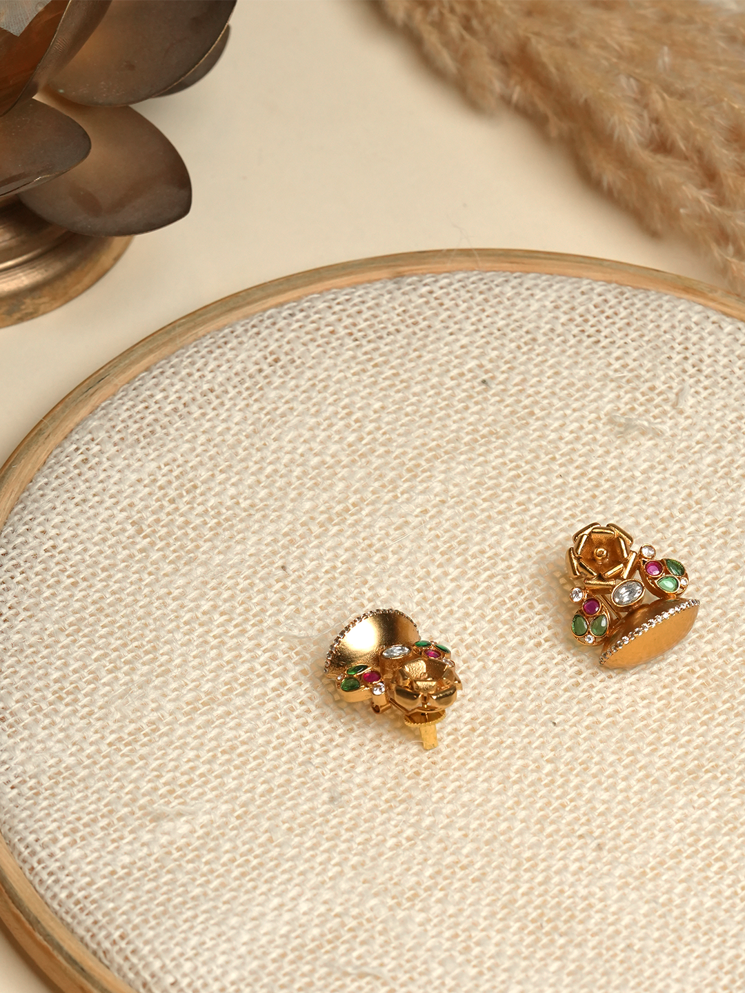 Designer Rose Shaped Earrings