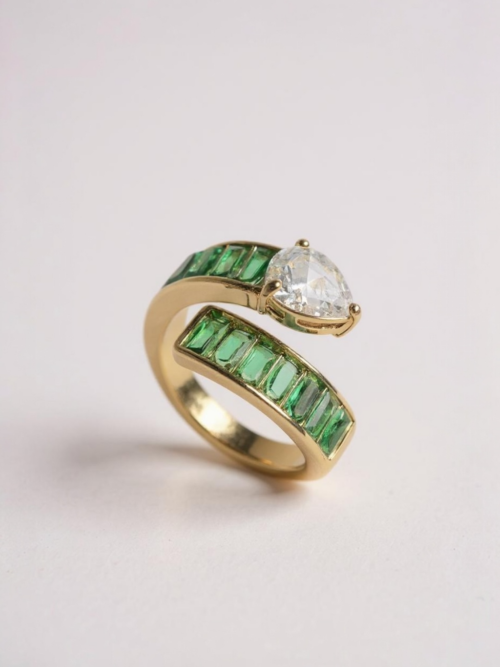 High-Grade Colorful Cubic Zirconia Ring