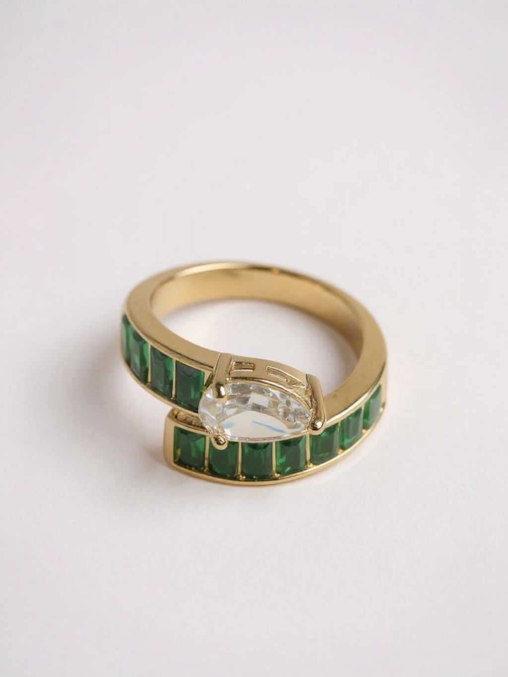 High-Grade Colorful Cubic Zirconia Ring