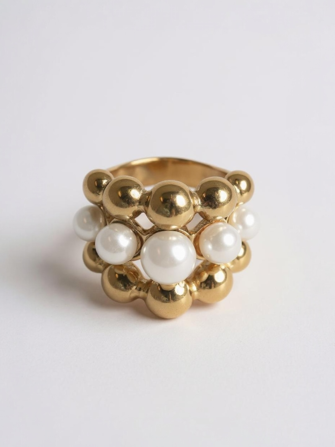 Pearl Ball Layered Ring