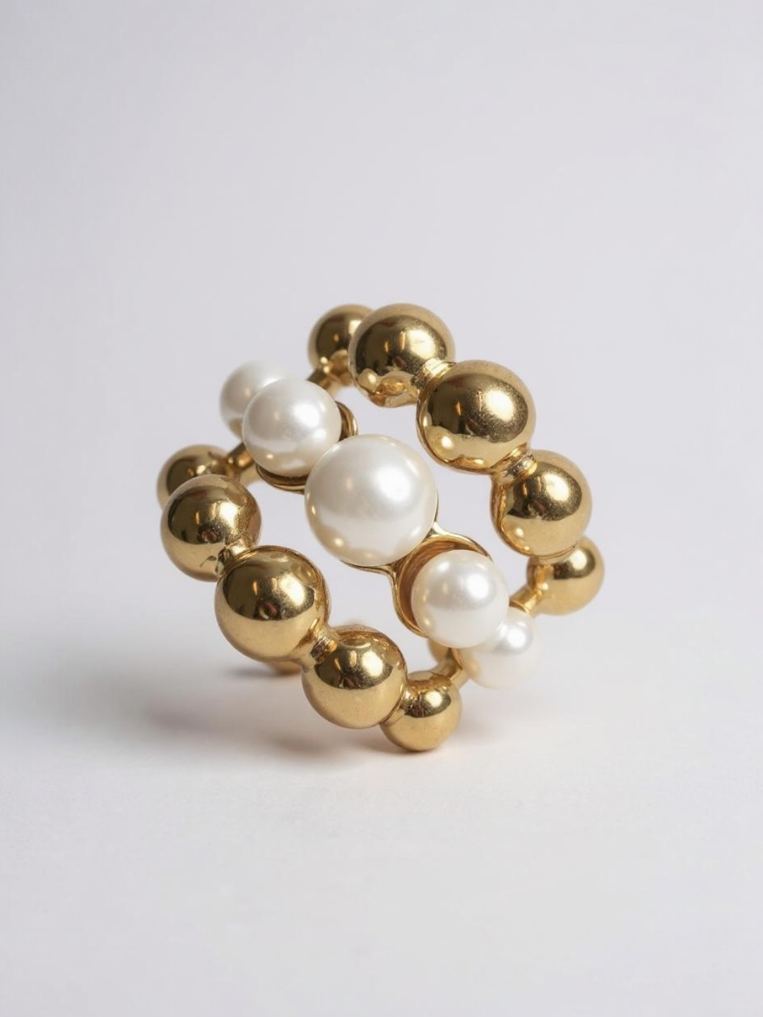 Pearl Ball Layered Ring