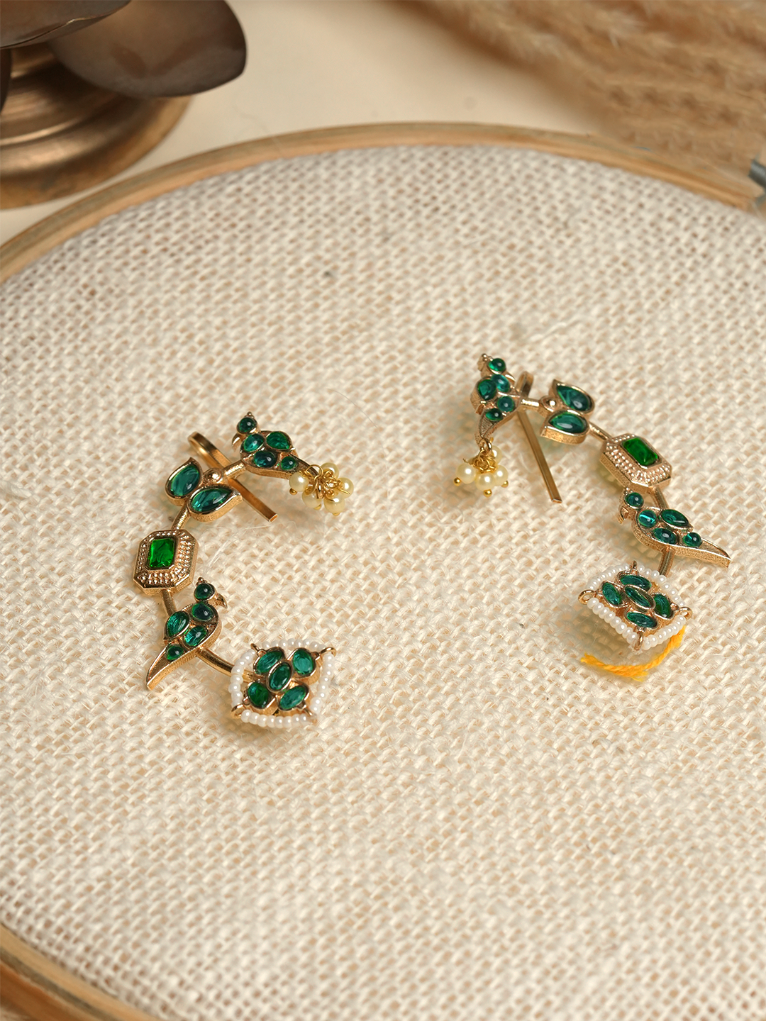 Designer Peacock Style Earcuffs