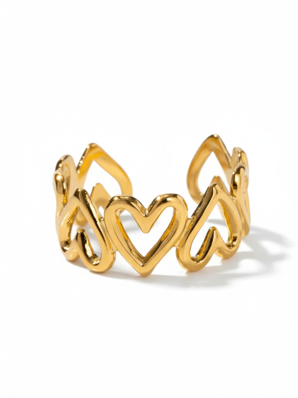 Heart Shaped Open Finger Ring