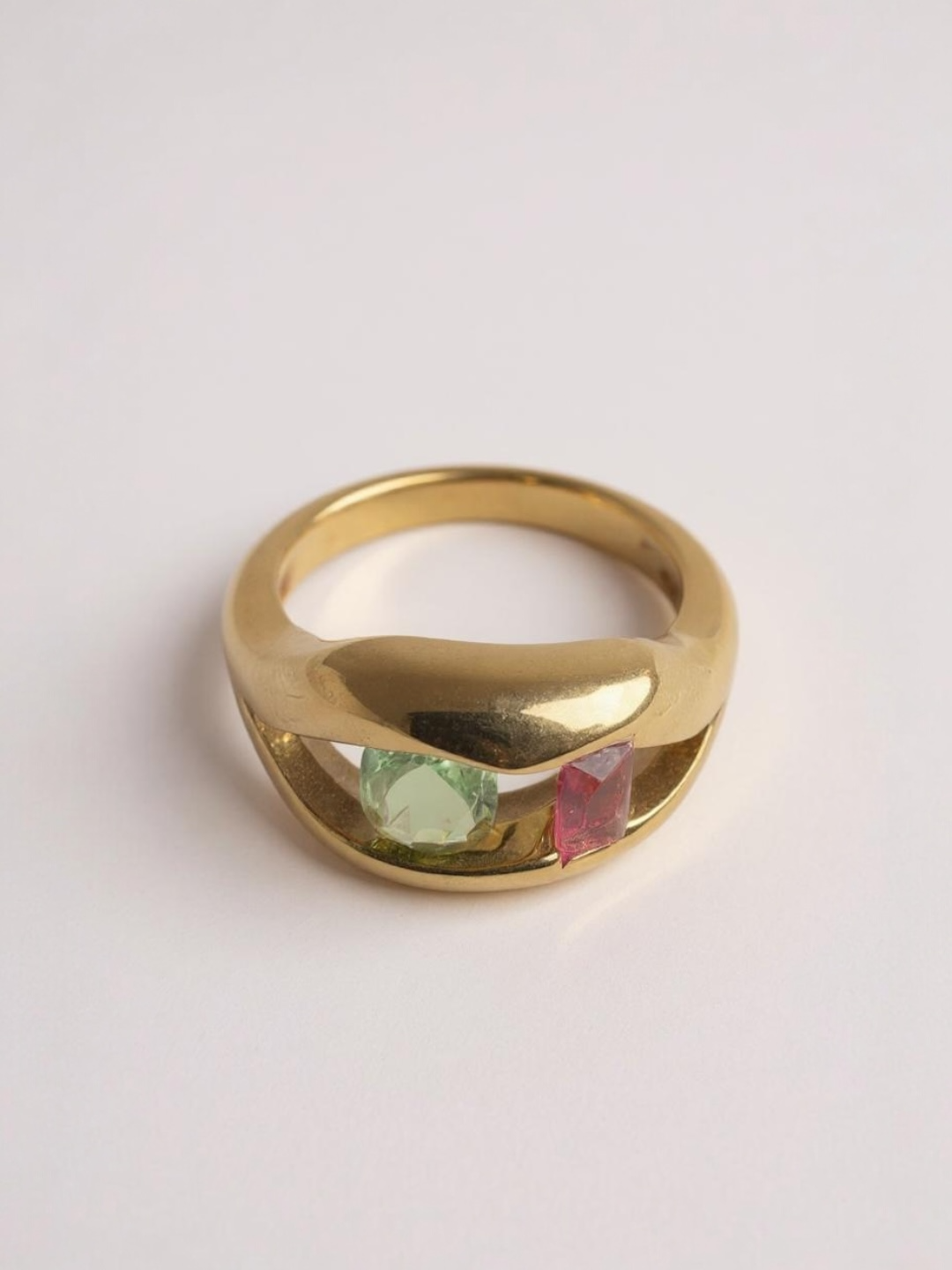 Geometric Stone Ring Size 7