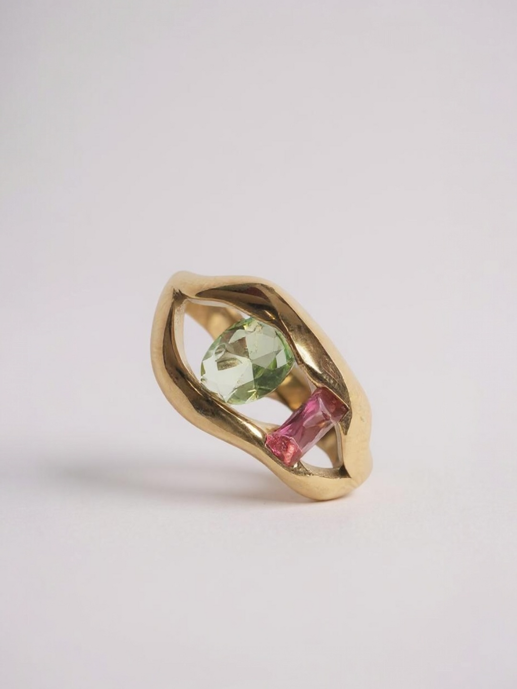 Geometric Stone Ring Size 7