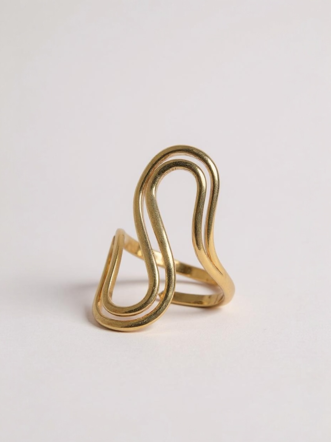 Double Layer S Shaped Open Ring