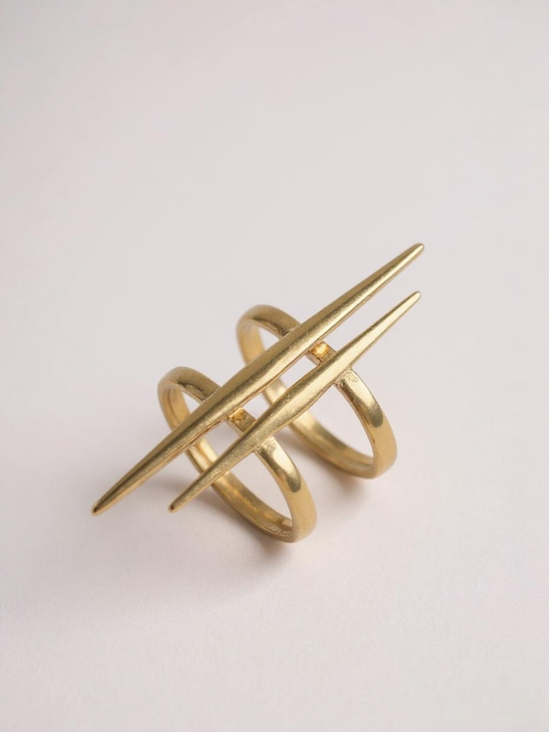 Parallel Double-layer Line Hollow Vintage Open Ring