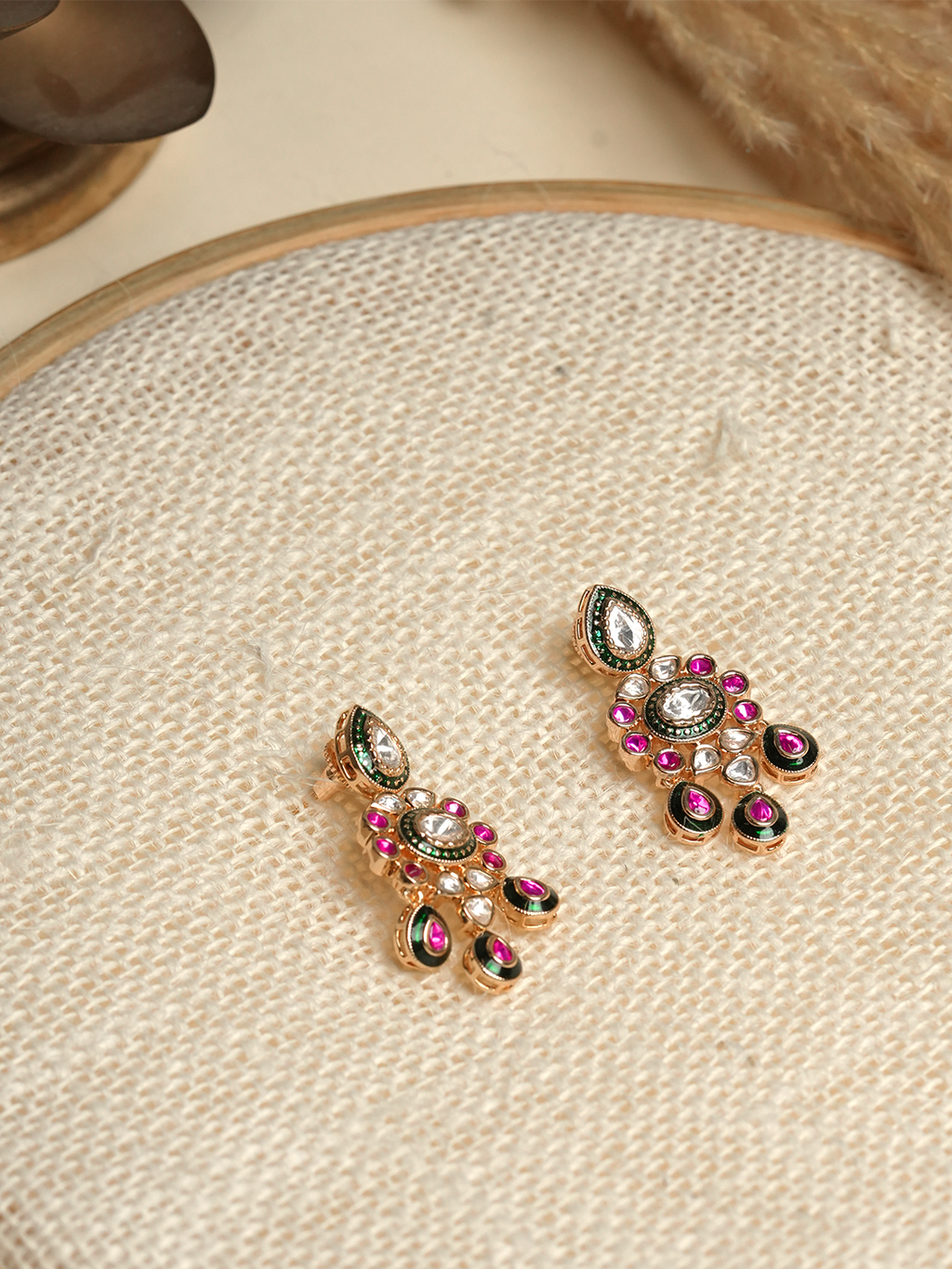 Premium Kundan Polki Earrings