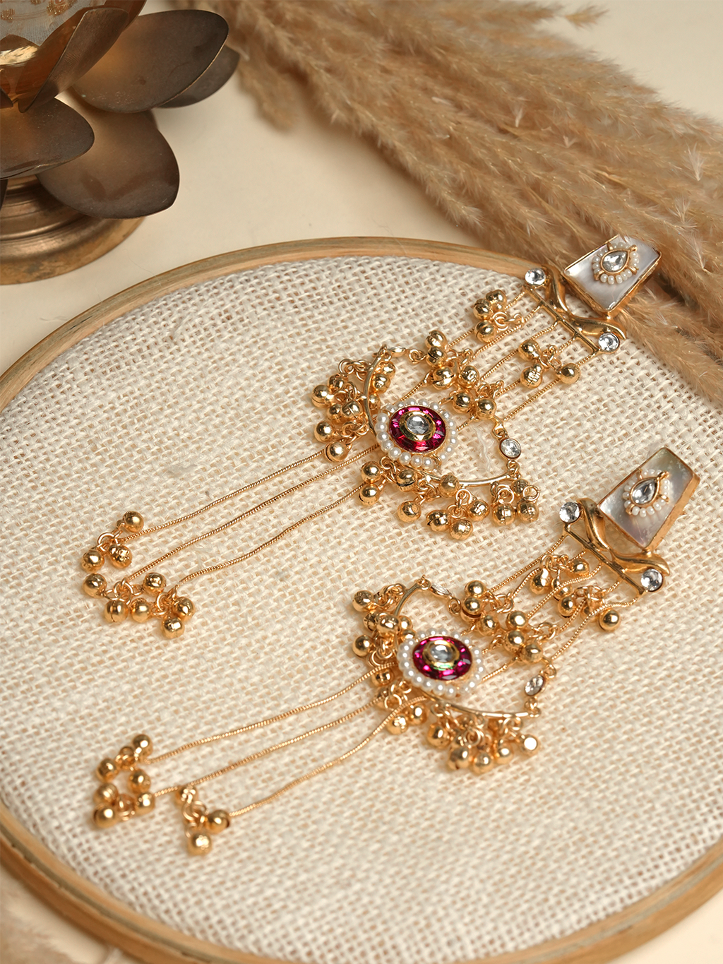 Designer Long Ghungroo Earrings