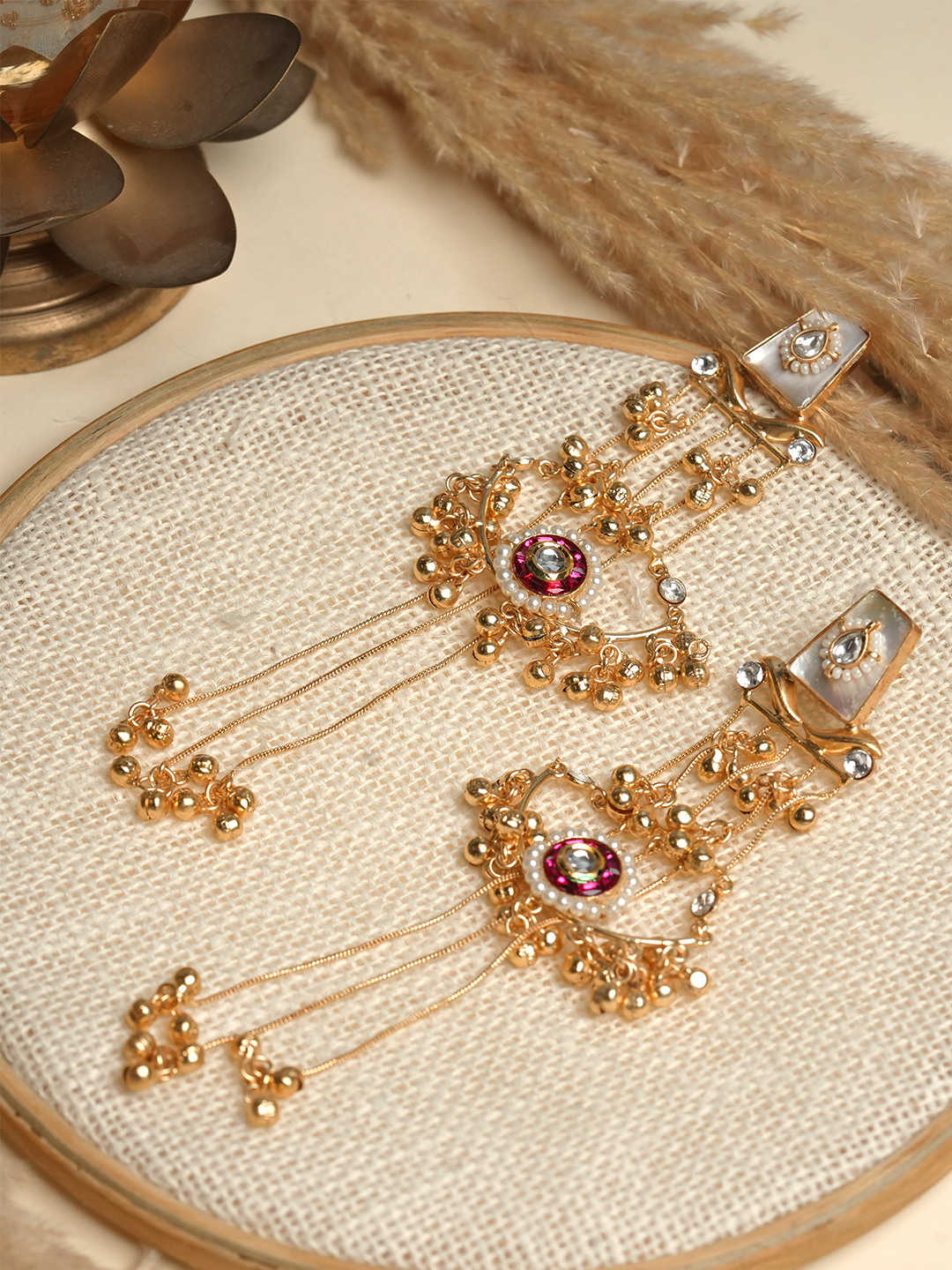 Designer Long Ghungroo Earrings