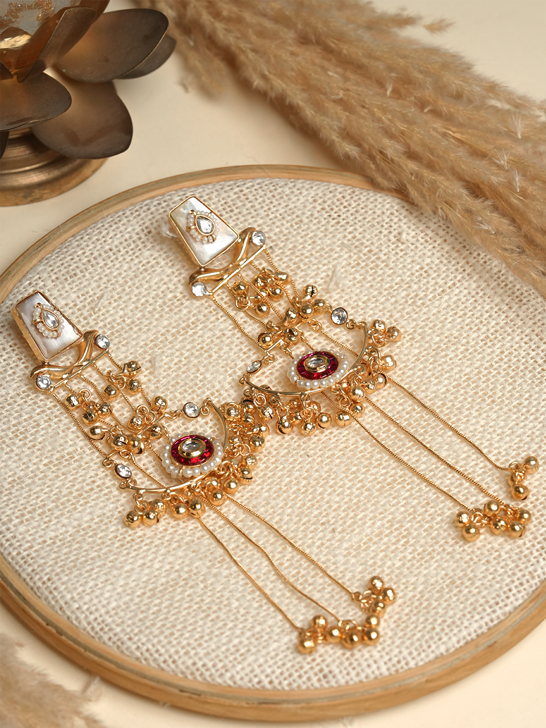 Designer Long Ghungroo Earrings