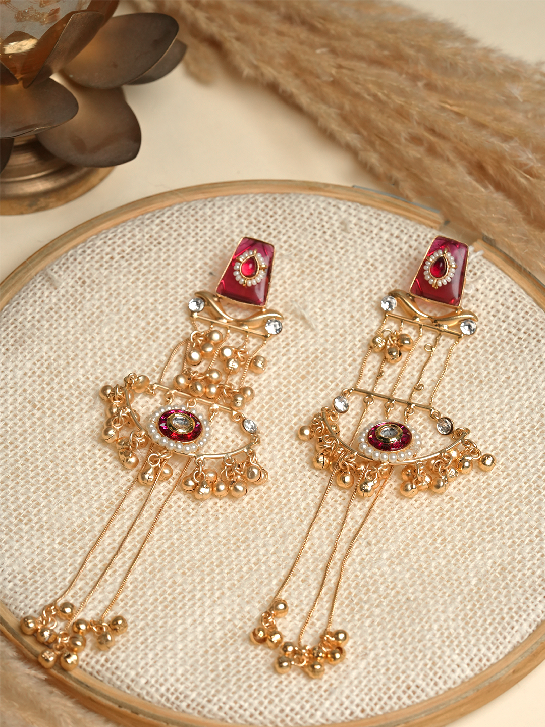 Designer Long Ghungroo Earrings