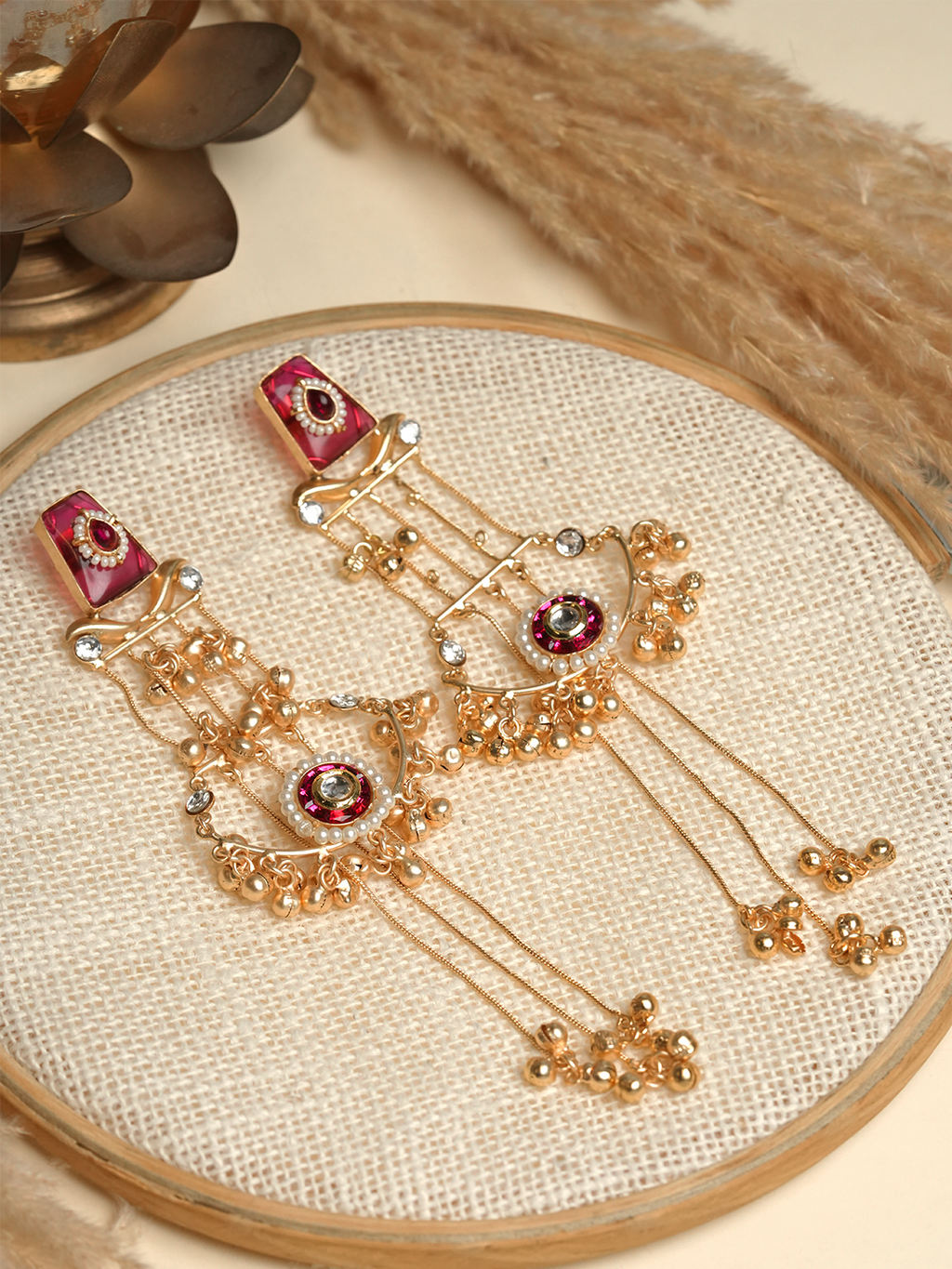 Designer Long Ghungroo Earrings