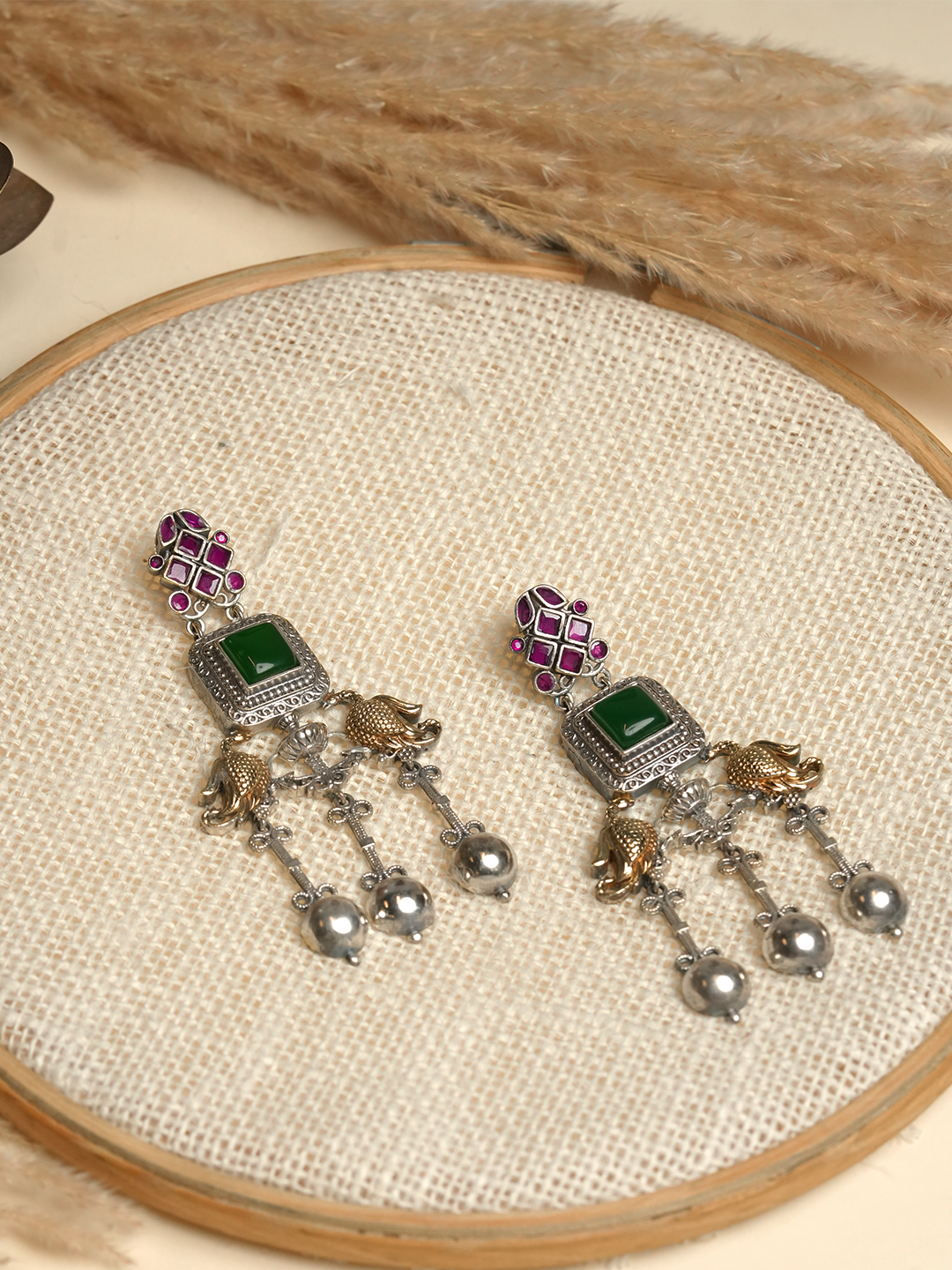 Silver Polish Fusion Earrings