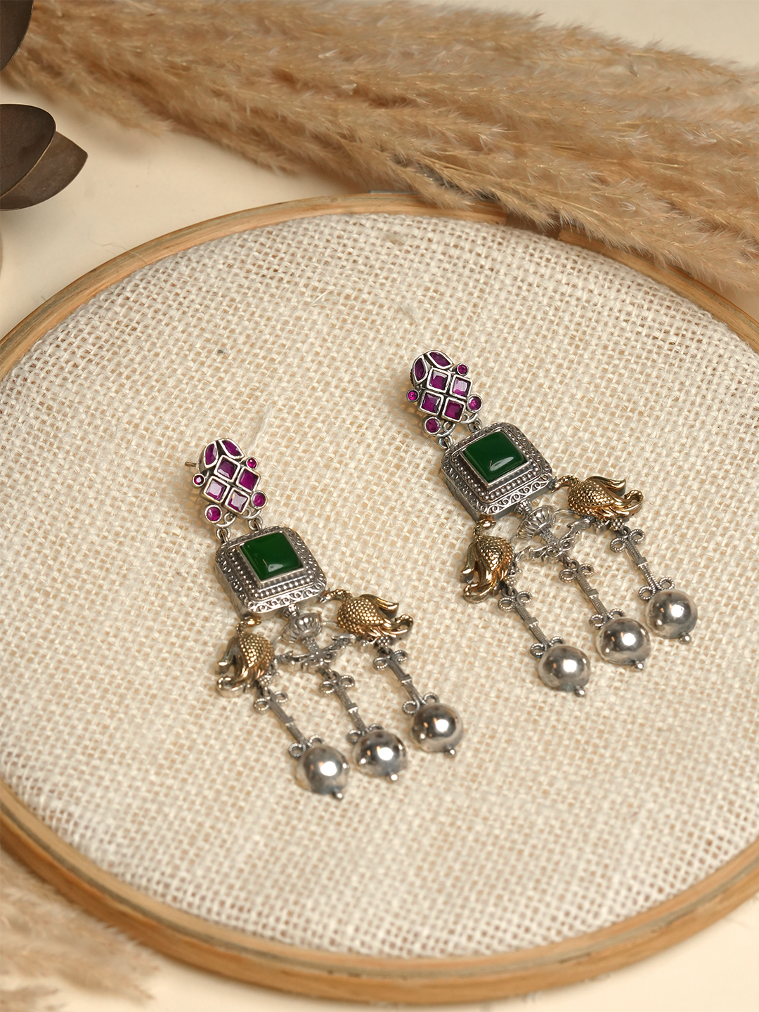 Silver Polish Fusion Earrings