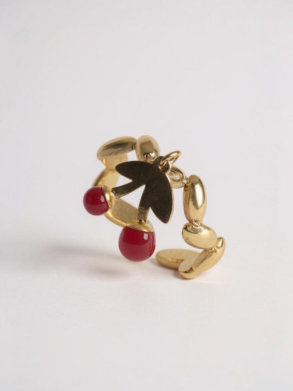 Cherry Drop Open Ring