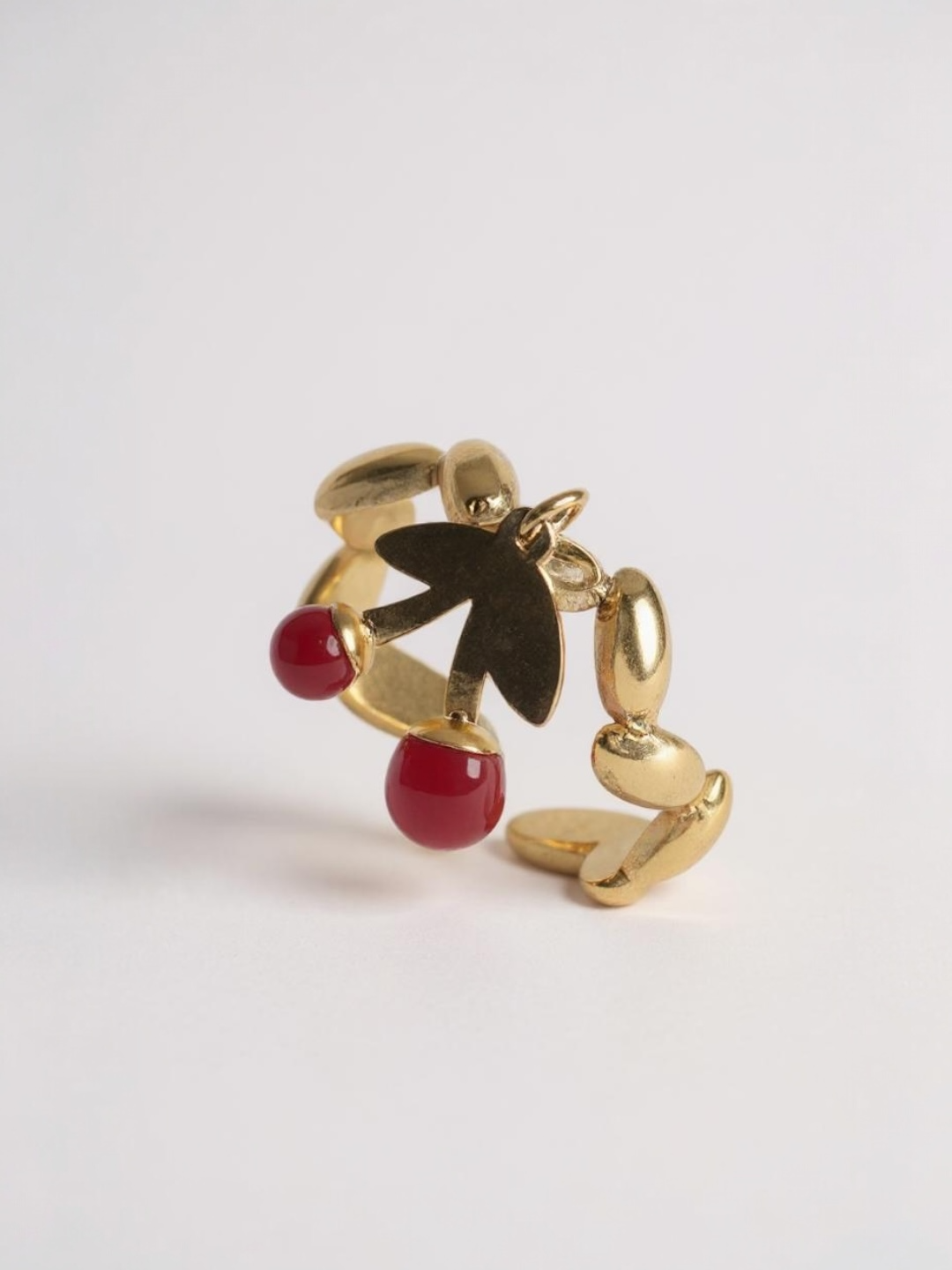 Cherry Drop Open Ring