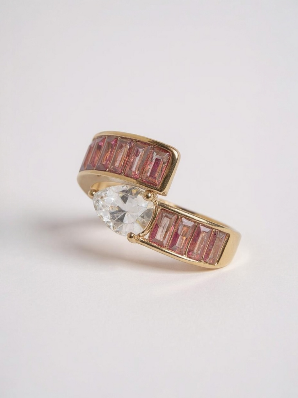 High-Grade Colorful Cubic Zirconia Ring