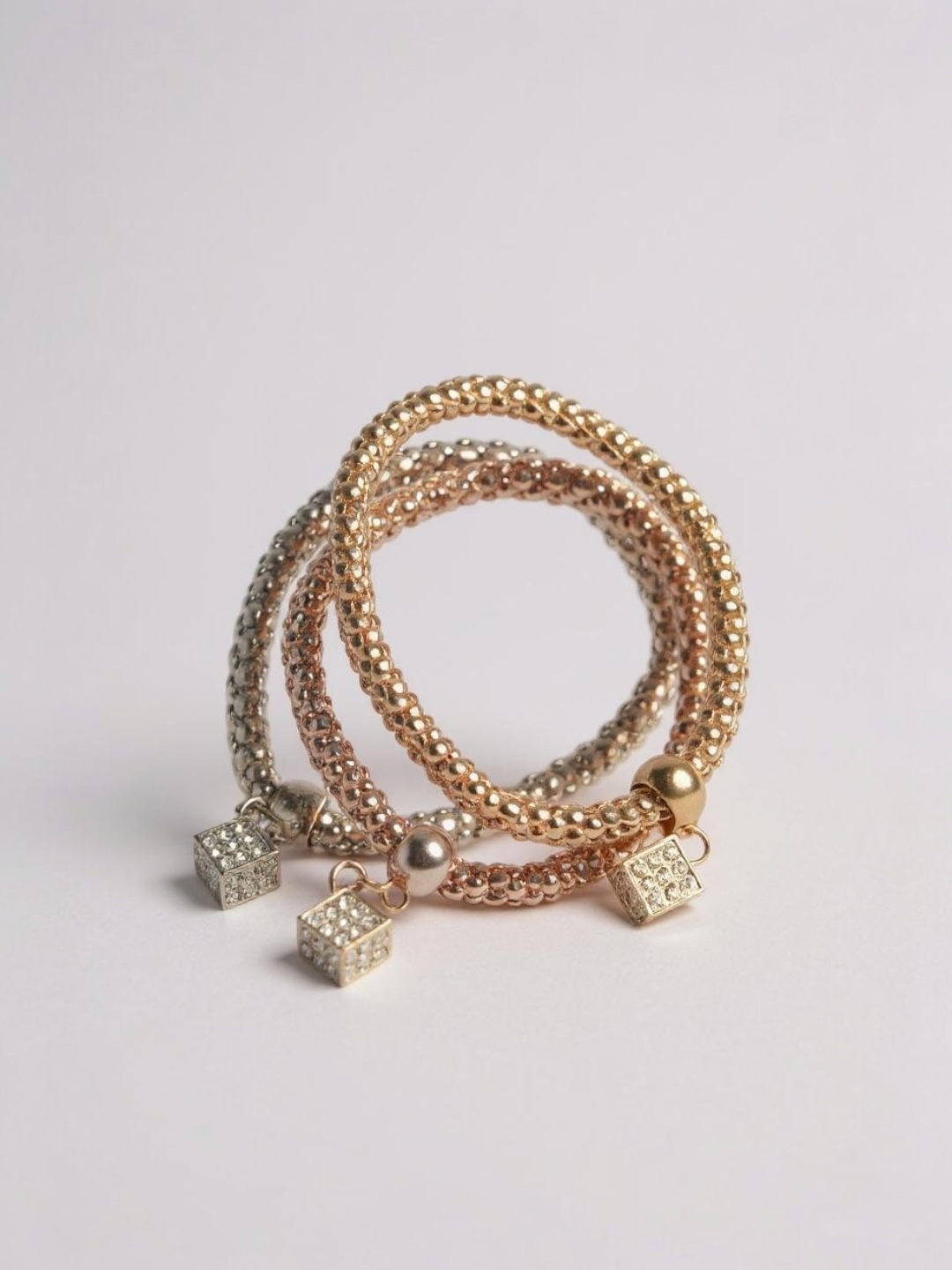 Cube Charm Bracelet Set
