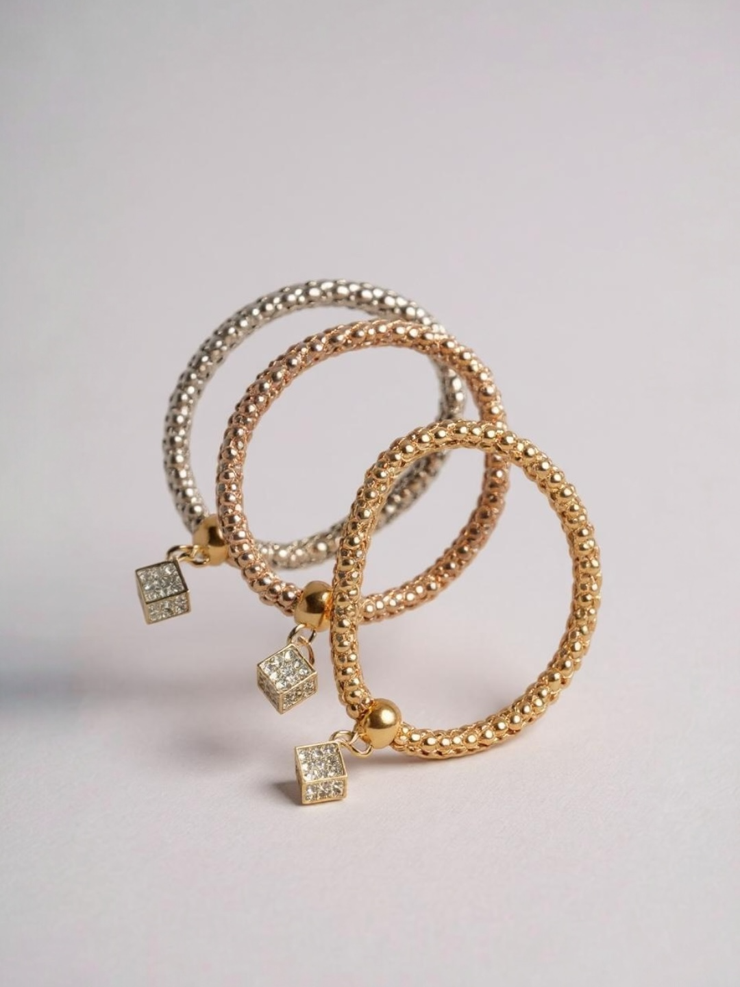 Cube Charm Bracelet Set