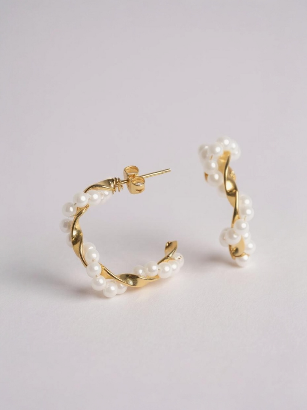 CC Pearl Twist Earrings
